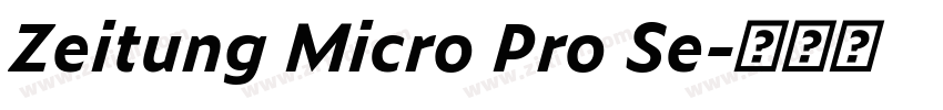 Zeitung Micro Pro Se字体转换